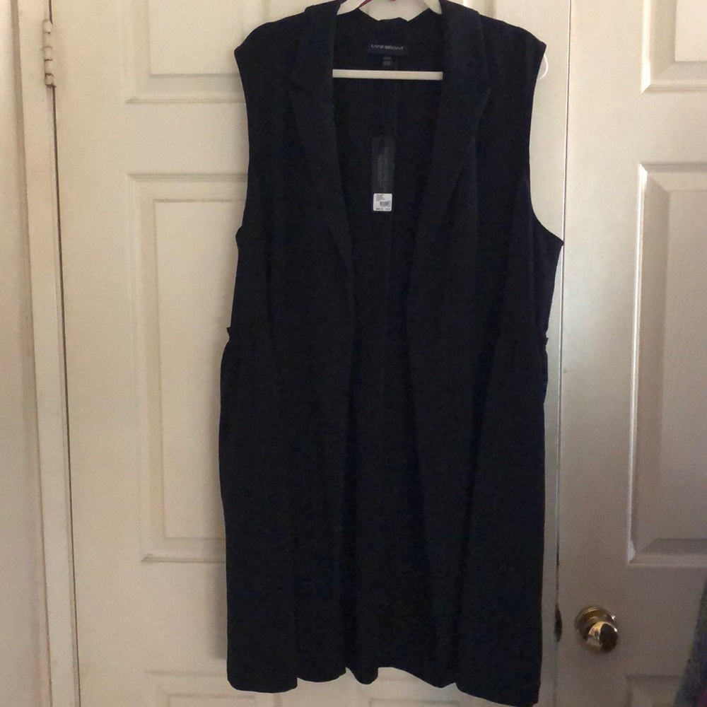 Lane Bryant Sleeveless Vest 22/24 Black NWT